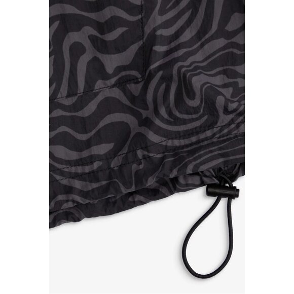 Fabletics Oversized Flyweight Pewter Gray Zebra Print Reflective Windbreaker XL - Picture 7 of 12